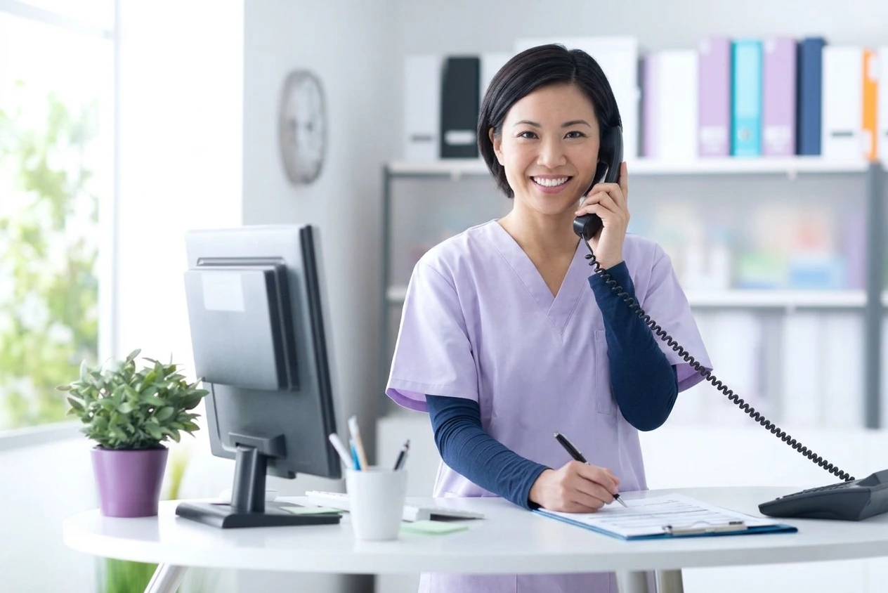 Client services team member assisting a client